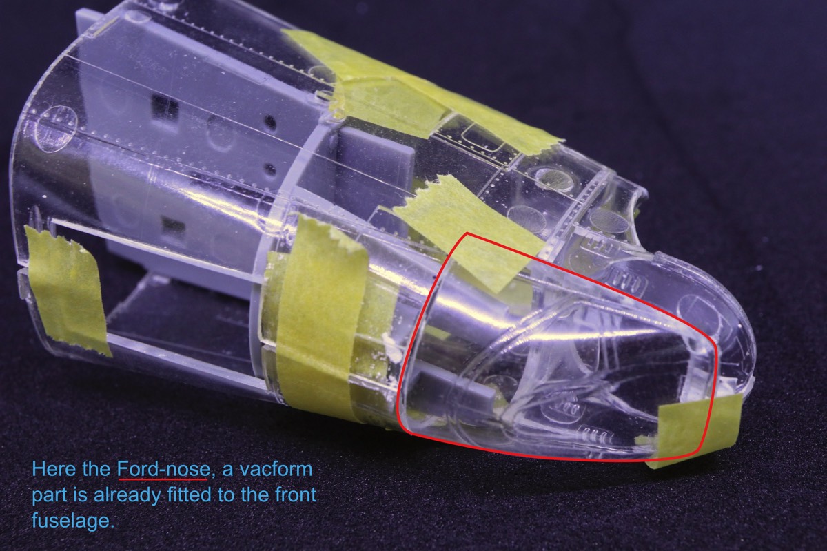 dry fitting of the clear parts